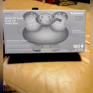 Violet Blue Nitrile Exam Gloves - Extra Large, Powder & Latex Free